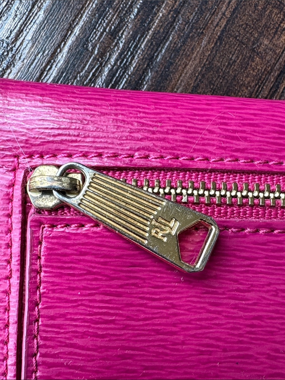 Lauren Ralph Lauren Fuchsia 🩷 Leather Continental Wallet - Picture 3 of 7